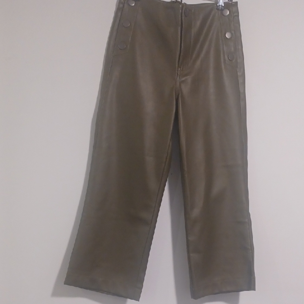 Oat New York Olive Button-Detail Trousers